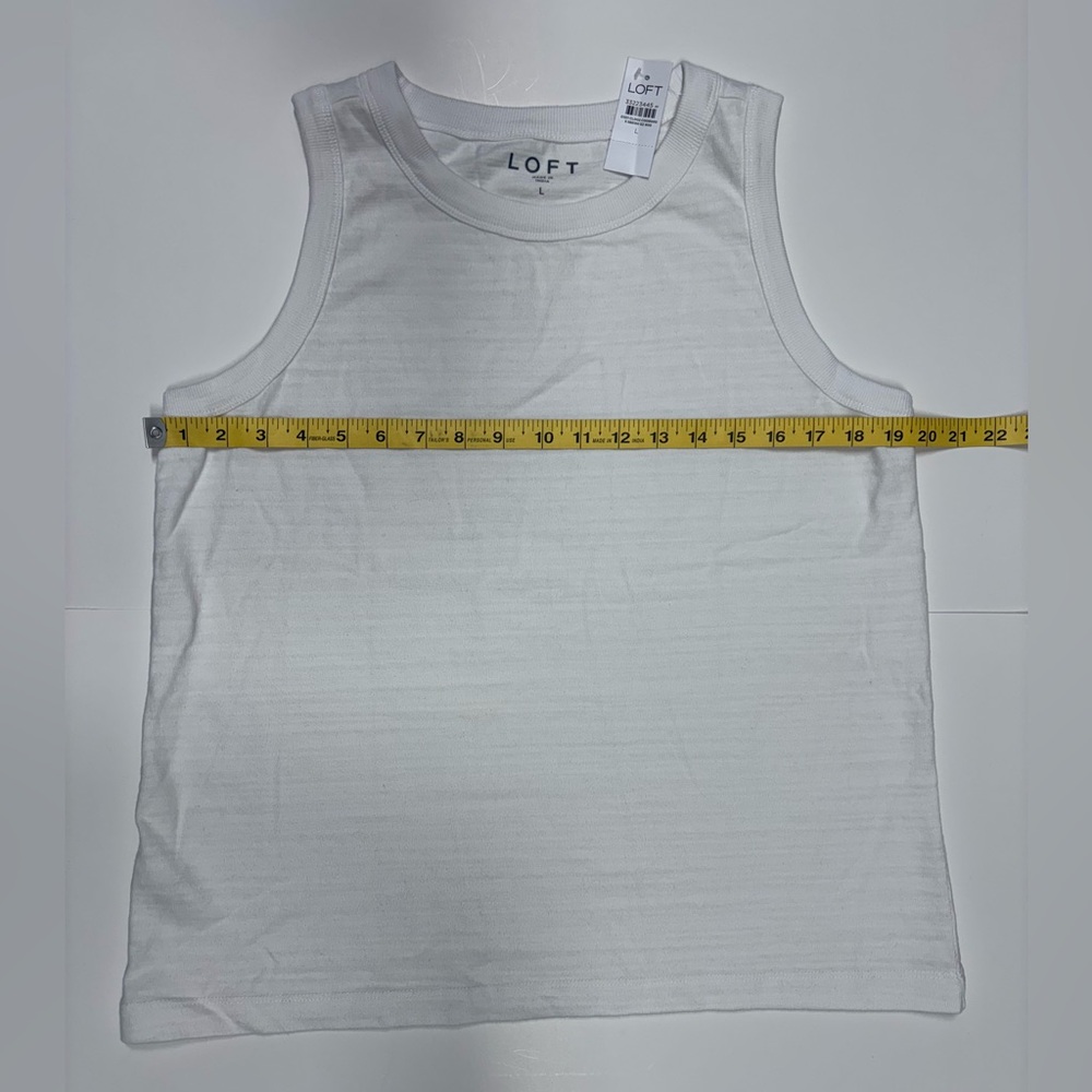 LOFT Harbor Tank Top | L | White - Picture 7 of 8